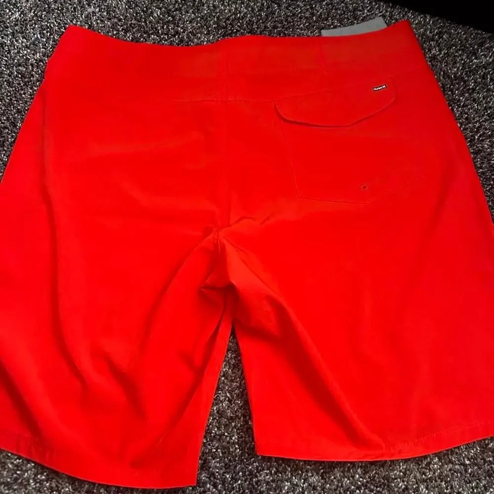 Mens red hurley board shorts